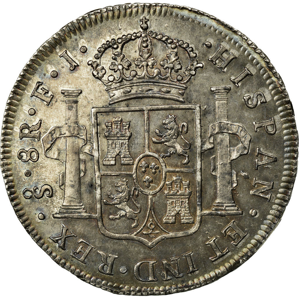 Moneda, Chile, Ferdinand VII, Duro, 8 Reales, 1816, Santiago, EBC+, Plata, KM:80