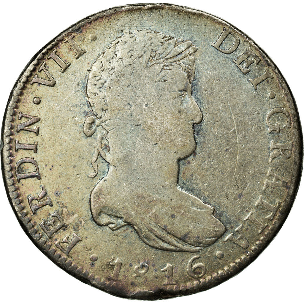 Moneta, Messico, Ferdinand VII, 8 Reales, 1816, Mexico City, MB+, Argento