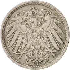 Coin, GERMANY - EMPIRE, Wilhelm II, 5 Pfennig, 1908, Berlin, VF(30-35)