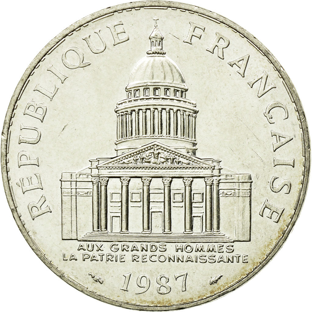 Coin, France, Panthéon, 100 Francs, 1987, Paris, AU(55-58), Silver, KM:951.1