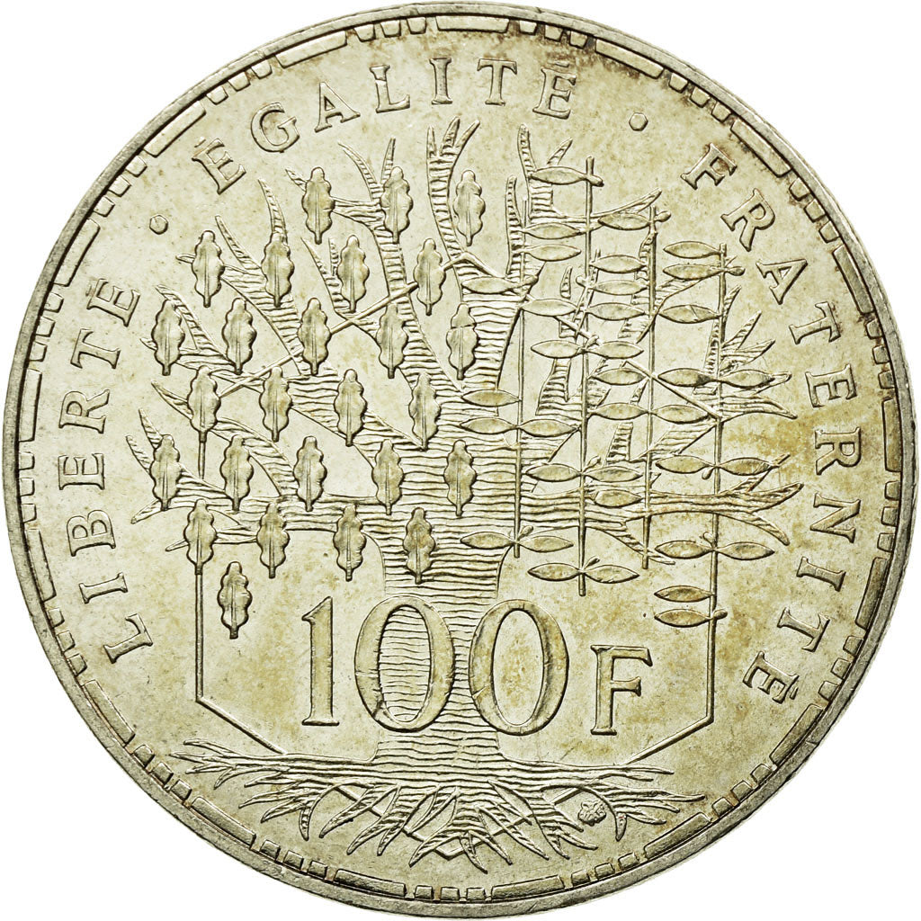 Coin, France, Panthéon, 100 Francs, 1987, Paris, AU(55-58), Silver, KM:951.1
