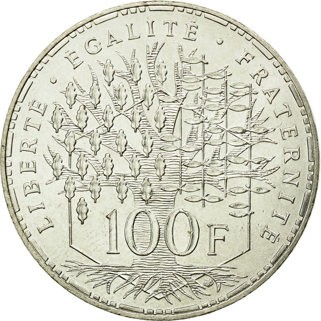 Coin, France, Panthéon, 100 Francs, 1987, Paris, AU(55-58), Silver, KM:951.1