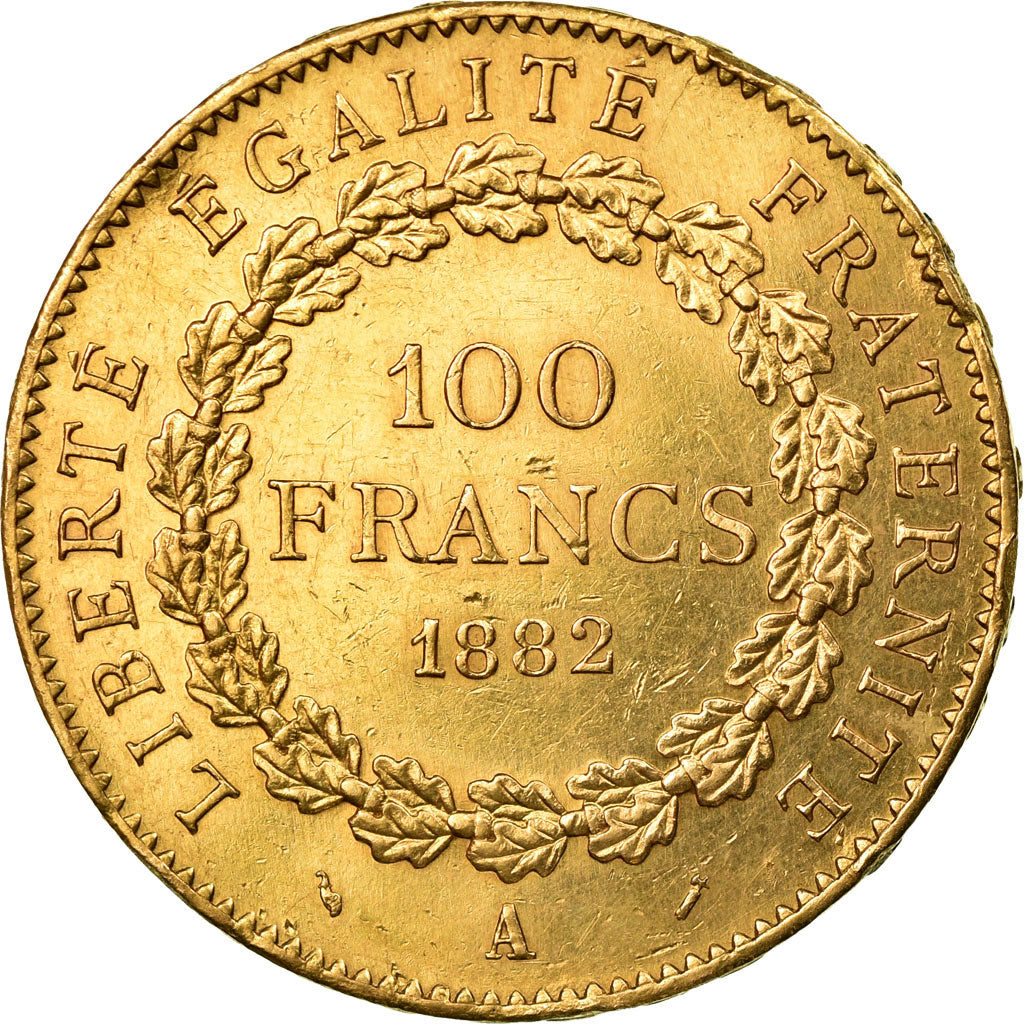 Coin, France, Génie, 100 Francs, 1882, Paris, AU(50-53), Gold, KM:832