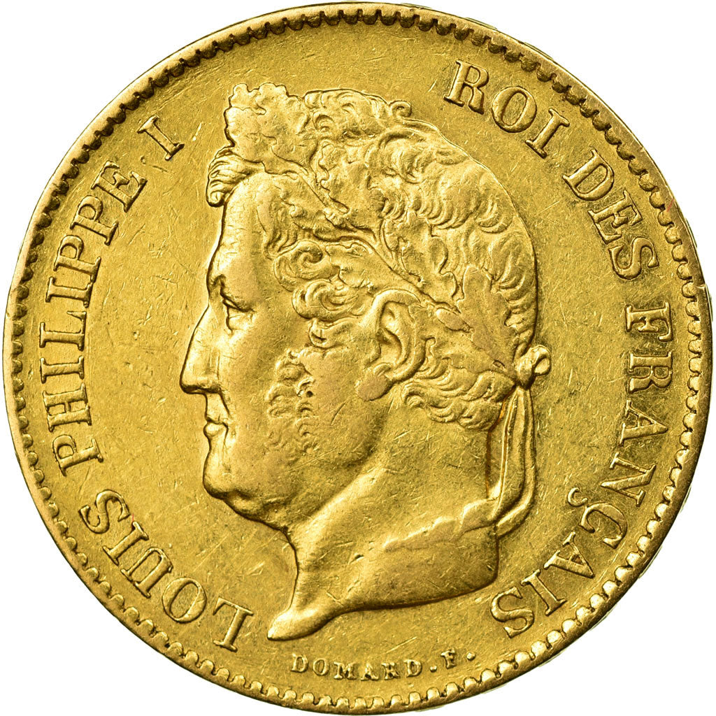 Moneta, Francia, Louis-Philippe, 40 Francs, 1833, Paris, BB+, Oro, KM:747.1