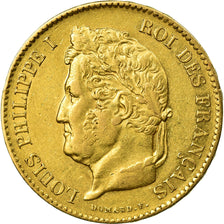 Moneta, Francia, Louis-Philippe, 40 Francs, 1833, Paris, BB+, Oro, KM:747.1