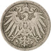 GERMANY - EMPIRE, Wilhelm II, 5 Pfennig, 1896, Berlin, Copper-nickel, KM:11