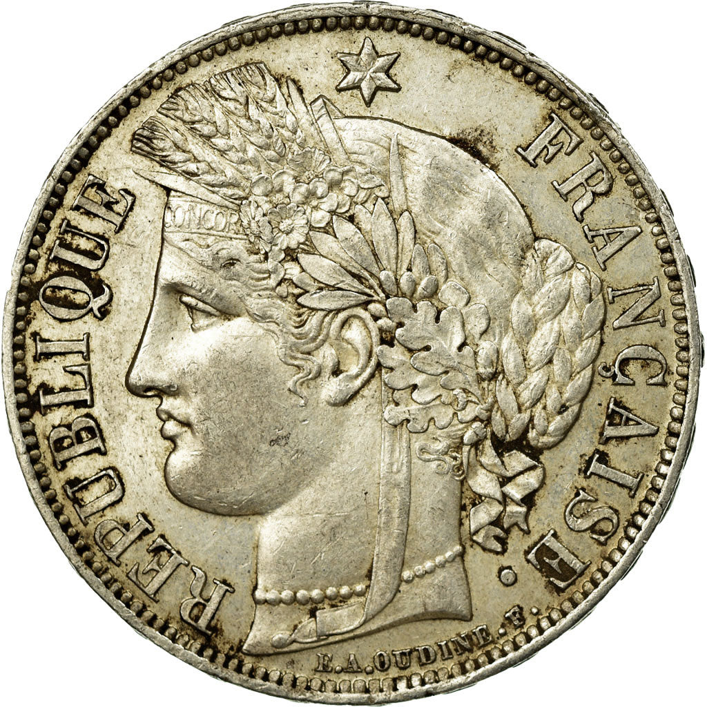 Coin, France, Cérès, 5 Francs, 1870, Paris, AU(55-58), Silver, KM:819