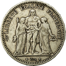 Coin, France, Hercule, 5 Francs, 1873, Bordeaux, VF(30-35), Silver, KM:820.2