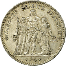 Coin, France, Hercule, 5 Francs, 1876, Paris, AU(50-53), Silver, KM:820.1