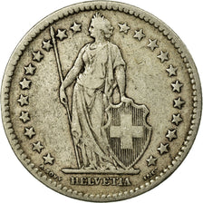 Coin, Switzerland, 2 Francs, 1878, Bern, VF(30-35), Silver, KM:21