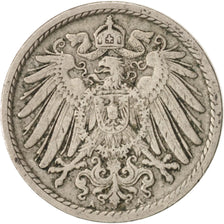 GERMANY - EMPIRE, Wilhelm II, 5 Pfennig, 1900, Berlin, Copper-nickel, KM:11