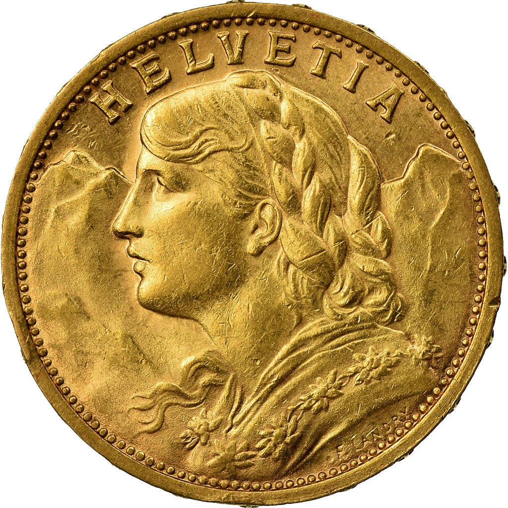 Moneda, Suiza, 20 Francs, 1901, Bern, EBC+, Oro, KM:35.1