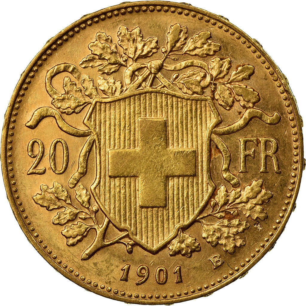 Moneda, Suiza, 20 Francs, 1901, Bern, EBC+, Oro, KM:35.1