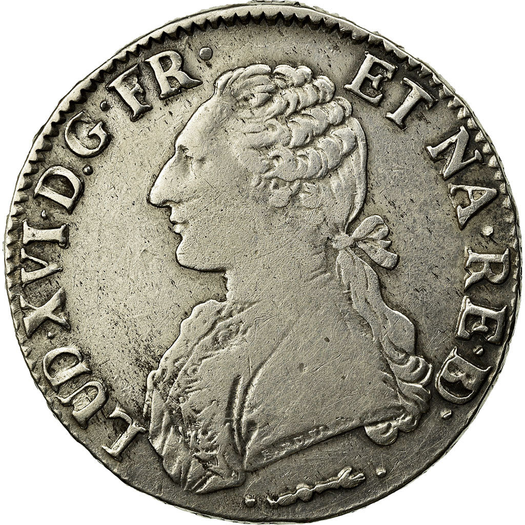 Coin, France, Louis XVI, Écu de Béarn aux branches d'olivier, Ecu, 1781, Pau