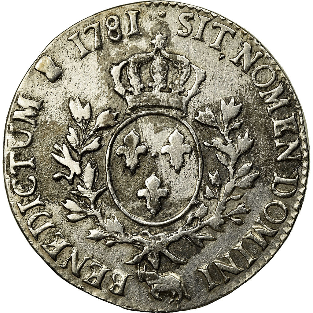 Coin, France, Louis XVI, Écu de Béarn aux branches d'olivier, Ecu, 1781, Pau