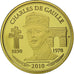 France, Medal, Charles De Gaulle, 2010, MS(65-70), Gold