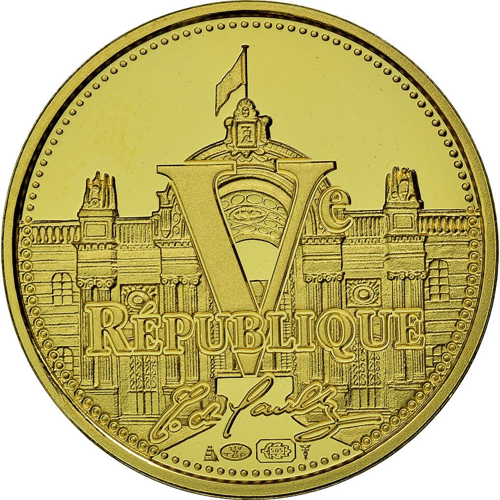 France, Medal, Charles De Gaulle, 2010, MS(65-70), Gold