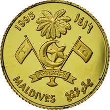 Coin, MALDIVE ISLANDS, 50 Rufiyaa, 1995, MS(65-70), Gold, KM:89