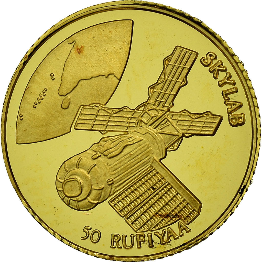 Coin, MALDIVE ISLANDS, 50 Rufiyaa, 1995, MS(65-70), Gold, KM:89
