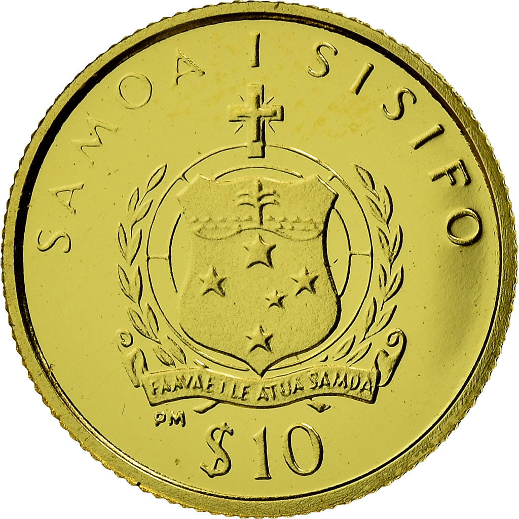 Coin, Samoa, Olympics, 10 Tala, 1995, MS(65-70), Gold, KM:113