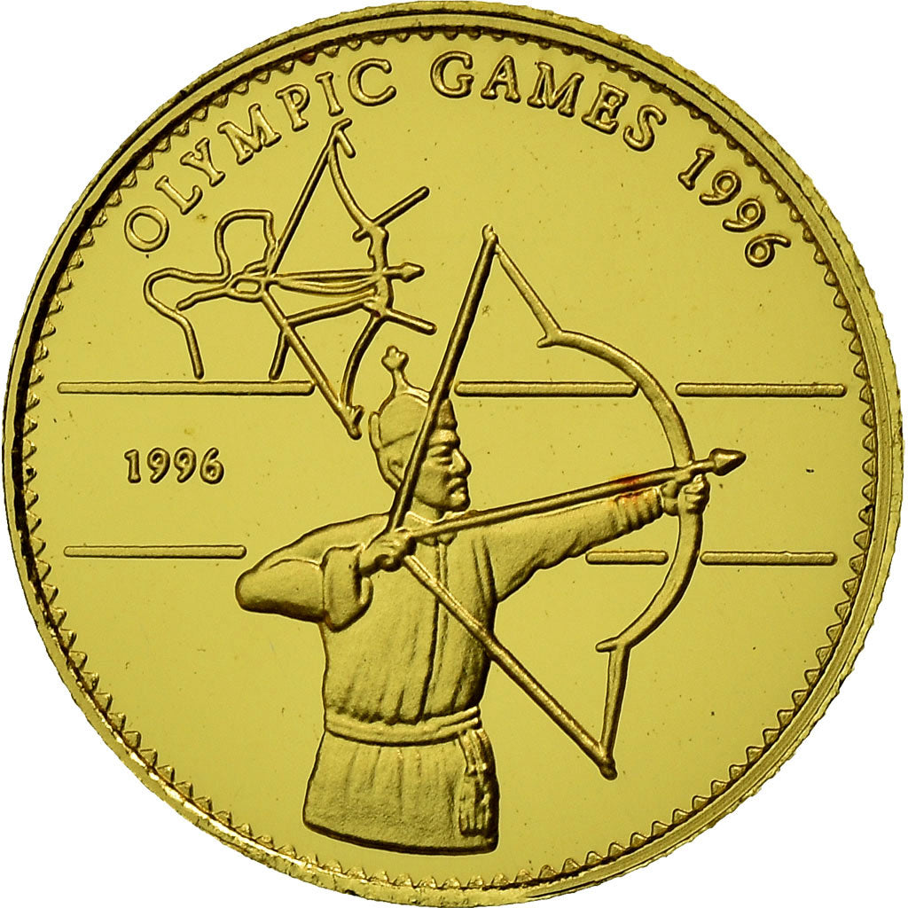 Coin, Mongolia, 500 Tugrik, 1996, Valcambi, MS(65-70), Gold, KM:216