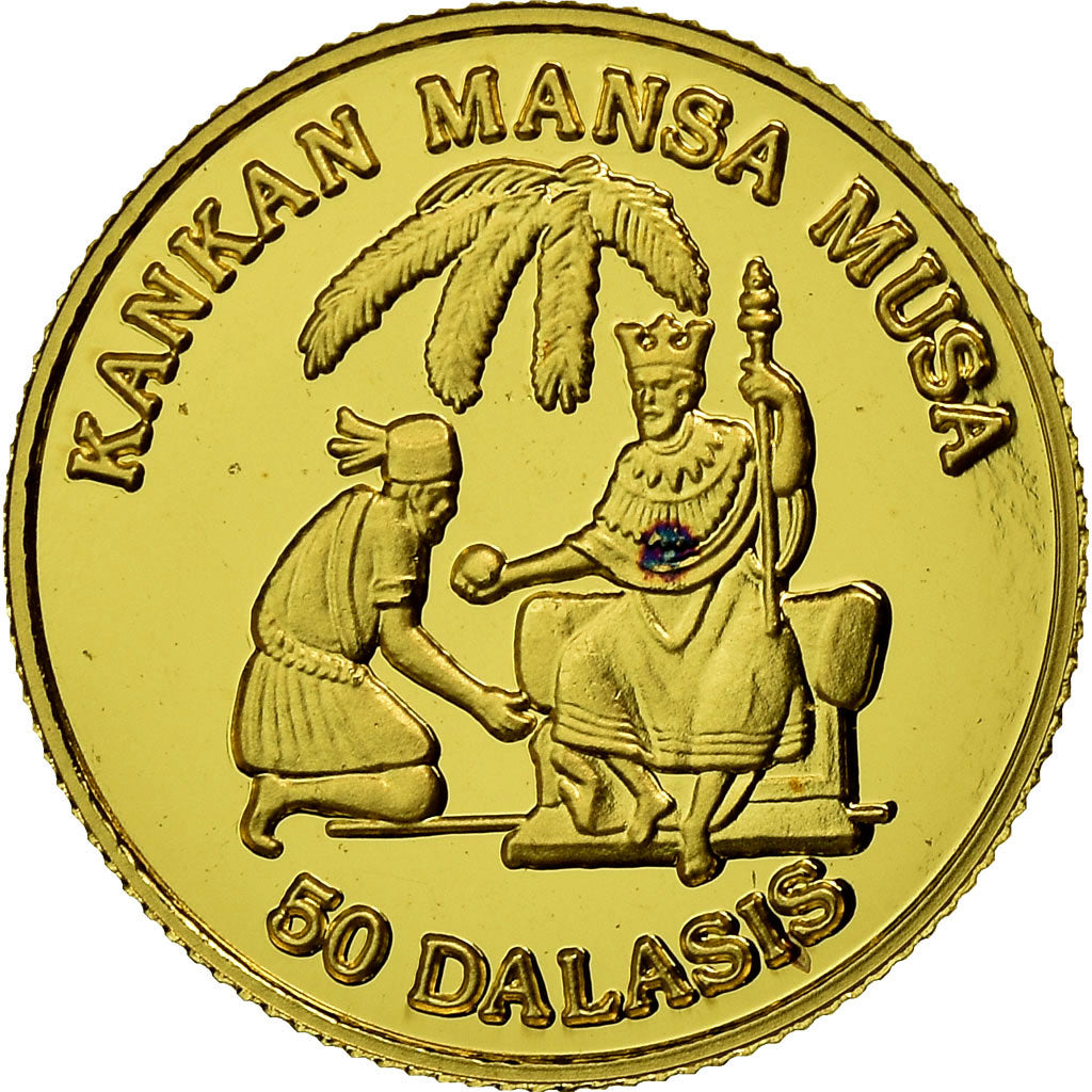 Münze, GAMBIA, THE, 50 Dalasis, 1997, STGL, Gold, KM:52