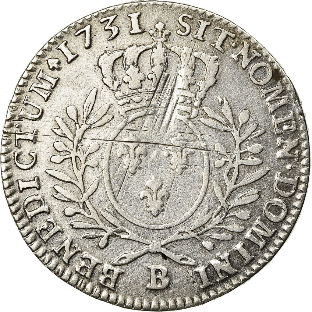 Moneda, Francia, Louis XV, 1/2 Écu aux branches d'olivier, 1/2 ECU, 44 Sols