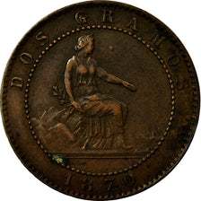 Coin, Spain, Provisional Government, 2 Centimos, 1870, Madrid, AU(50-53)