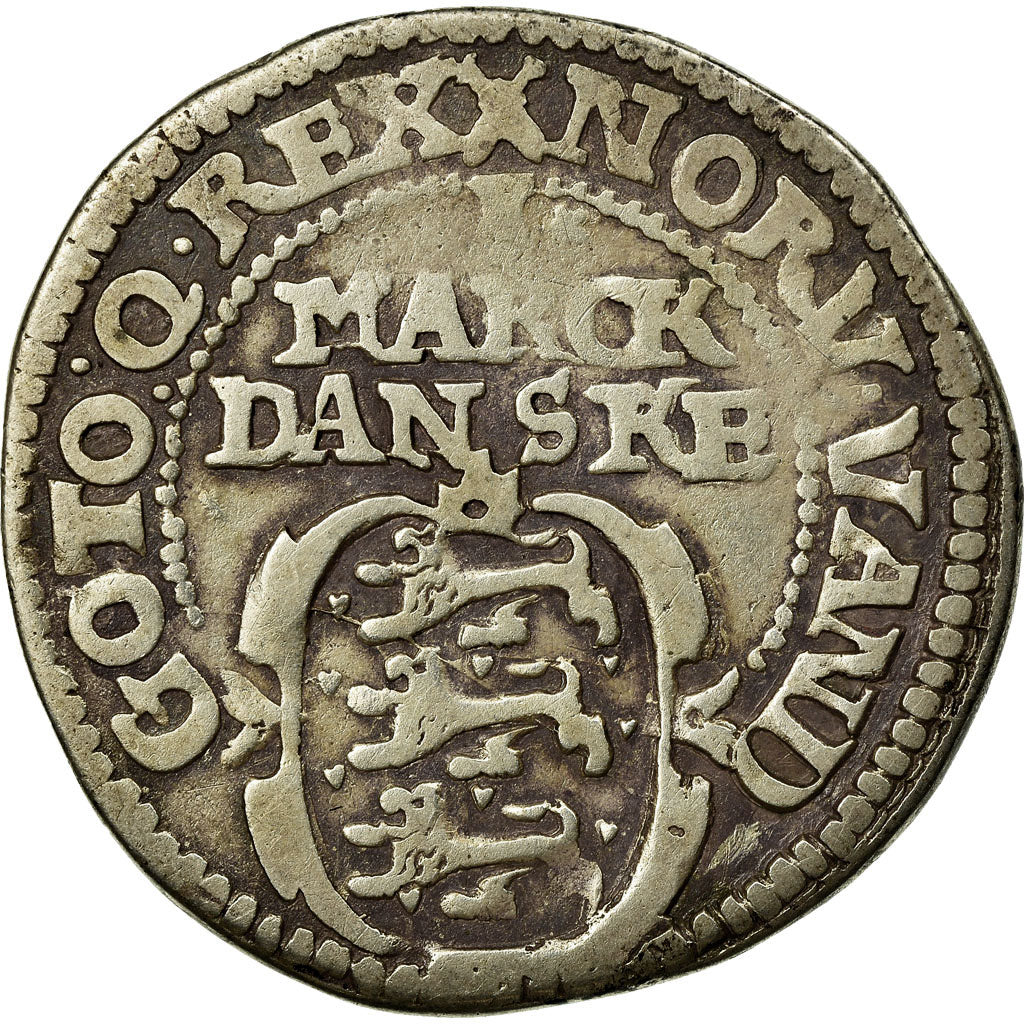 Coin, Denmark, Christian IV, Mark, 1618, VF(20-25), Silver, KM:52
