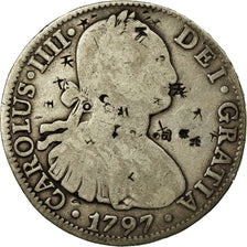 Coin, Mexico, Charles IV, 8 Reales, 1797, Mexico City, Chinese chopmarks