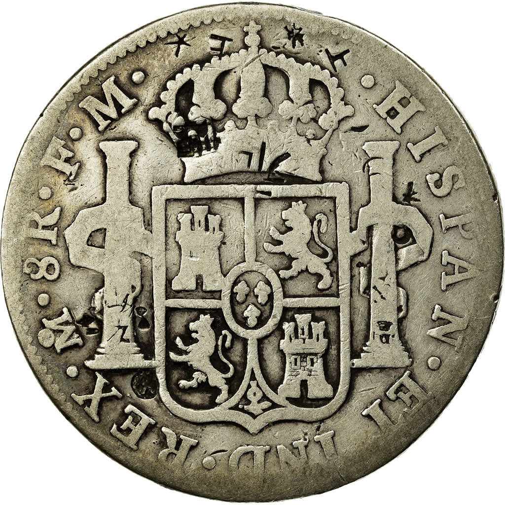 Coin, Mexico, Charles IV, 8 Reales, 1797, Mexico City, Chinese chopmarks