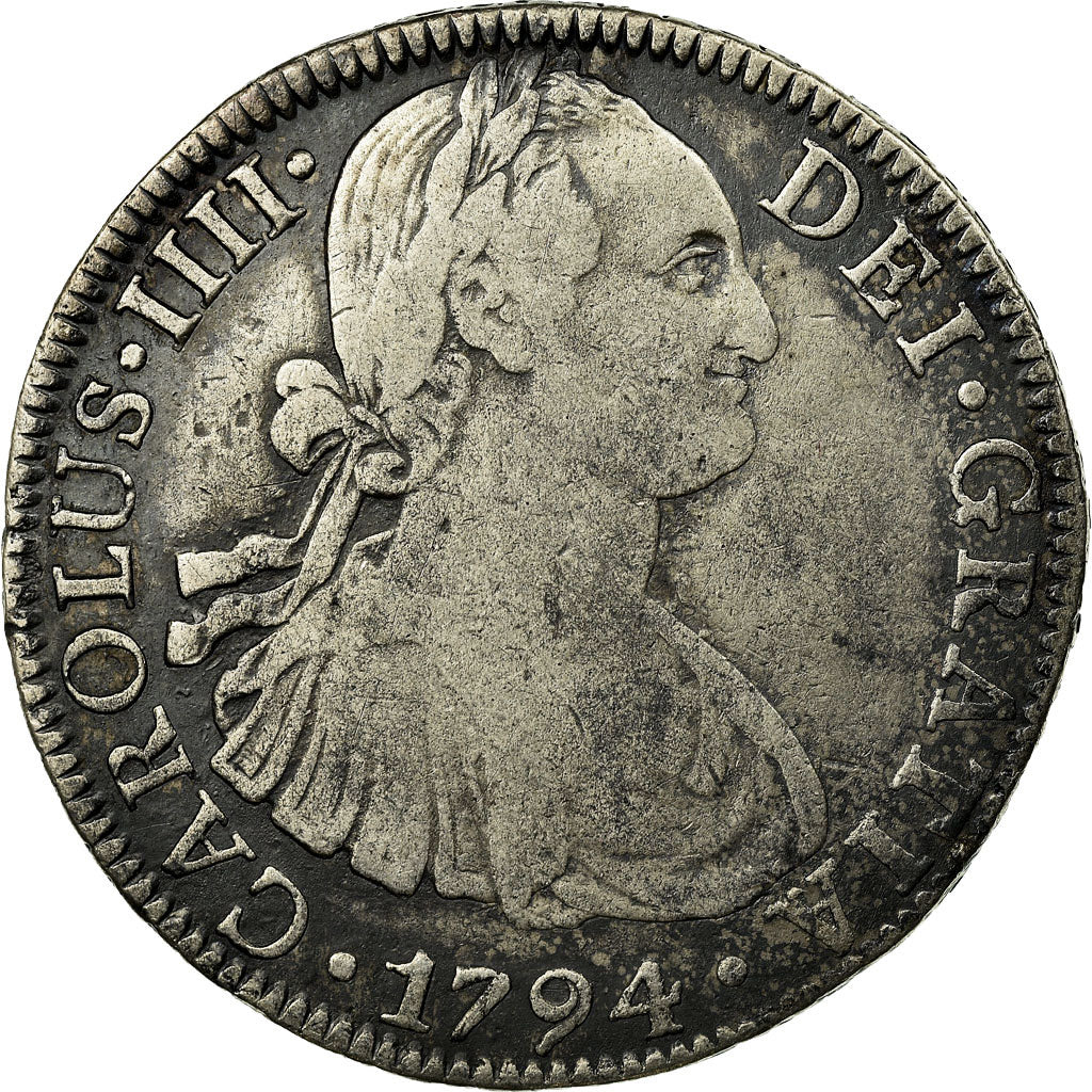 Monnaie, Mexique, Charles IV, 8 Reales, 1794, Mexico City, TB+, Argent, KM:109