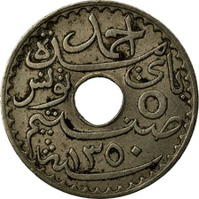 Coin, Tunisia, Ahmad Pasha Bey, 5 Centimes, 1931, Paris, AU(50-53)