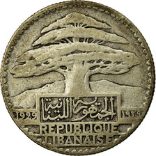 Coin, Lebanon, 50 Piastres, 1929, Paris, VF(30-35), Silver, KM:8, Lecompte:41