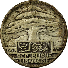 Coin, Lebanon, 50 Piastres, 1929, Paris, VF(20-25), Silver, KM:8, Lecompte:41