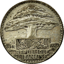 Coin, Lebanon, 25 Piastres, 1929, Paris, VF(30-35), Silver, KM:7, Lecompte:35