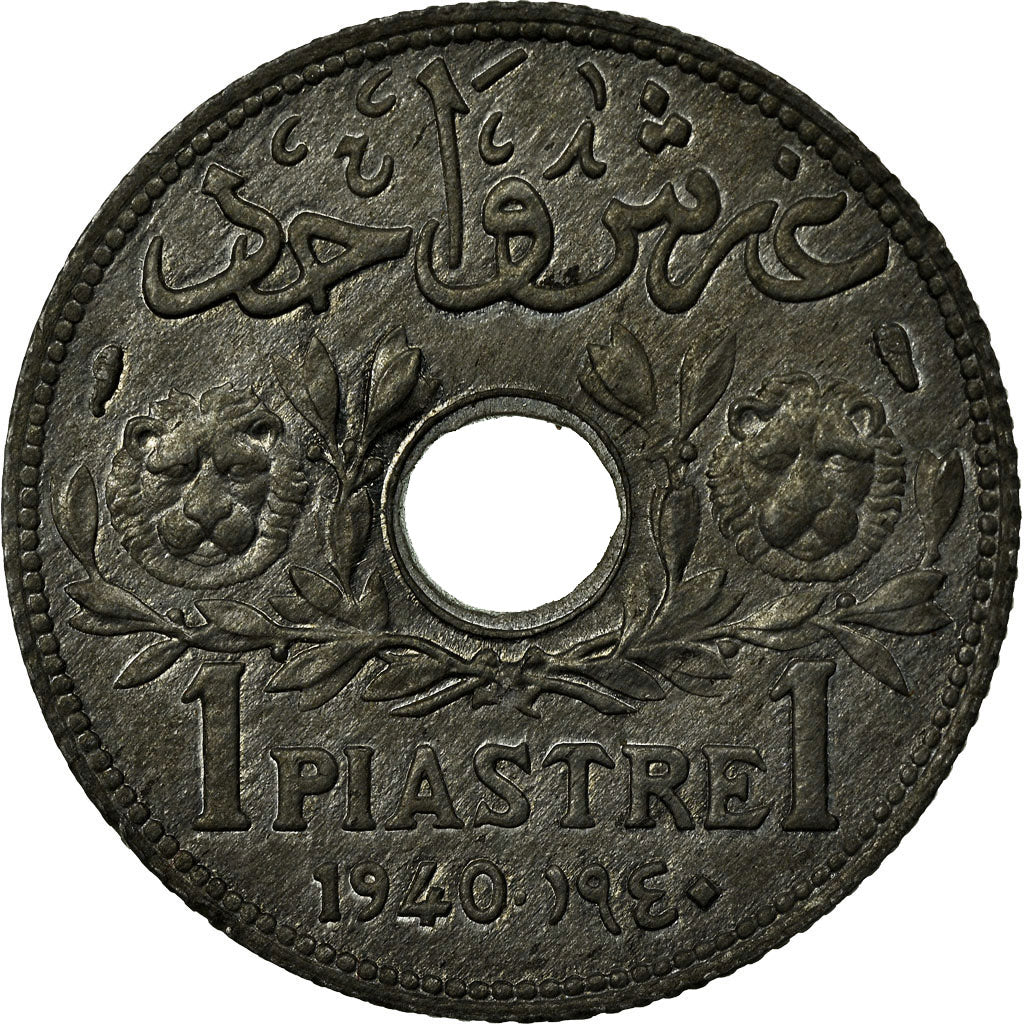 Coin, Lebanon, Piastre, 1940, Paris, MS(63), Zinc, KM:3a, Lecompte:16