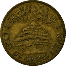 Coin, Lebanon, 5 Piastres, 1936, Paris, EF(40-45), Aluminum-Bronze, KM:5.2