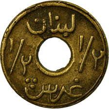 Coin, Lebanon, 1/2 Piastre, Undated (1942-45), EF(40-45), Brass, KM:11