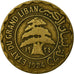 Coin, Lebanon, 5 Piastres, 1924, Paris, VF(20-25), Aluminum-Bronze, KM:2