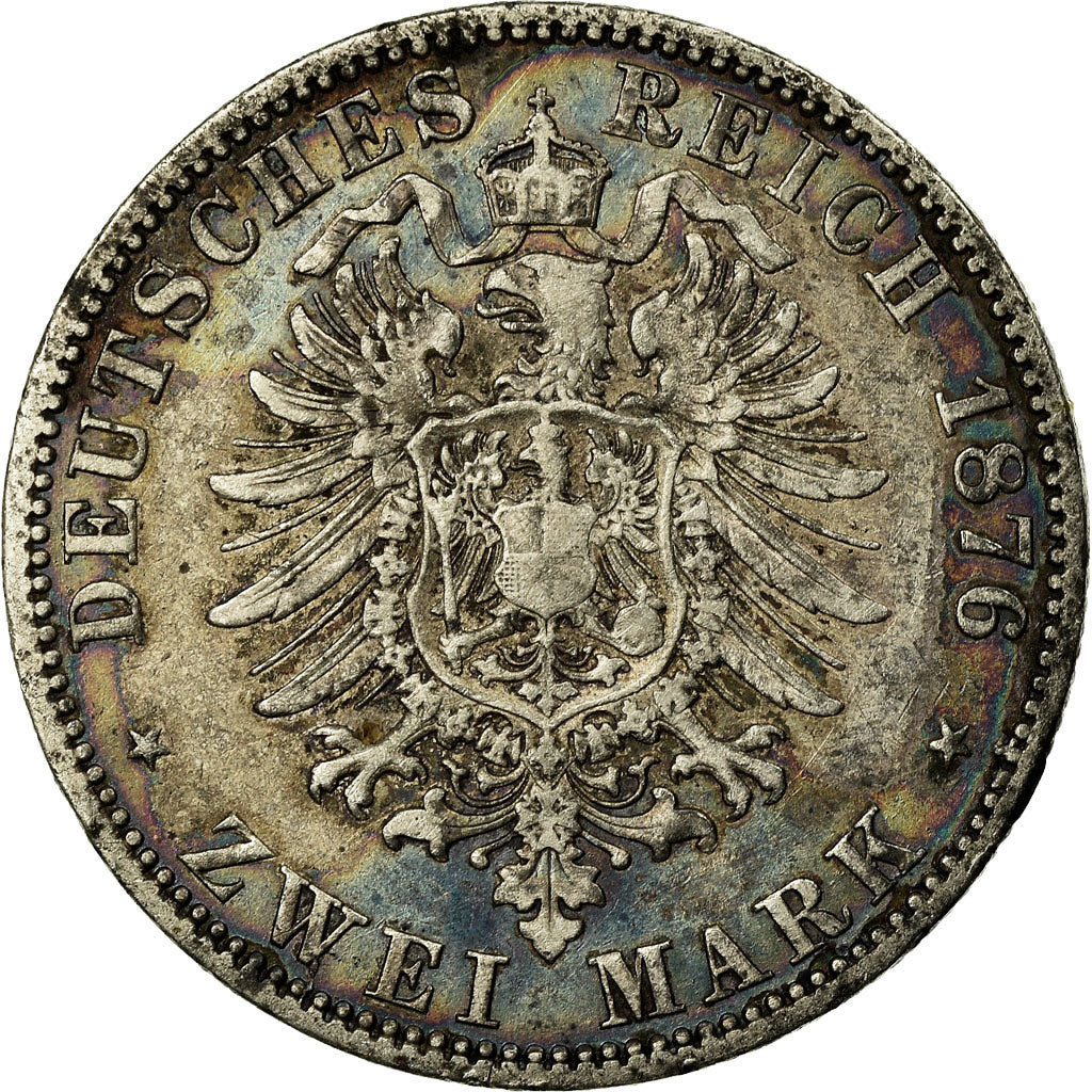 Coin, German States, PRUSSIA, Wilhelm I, 2 Mark, 1876, Berlin, EF(40-45)