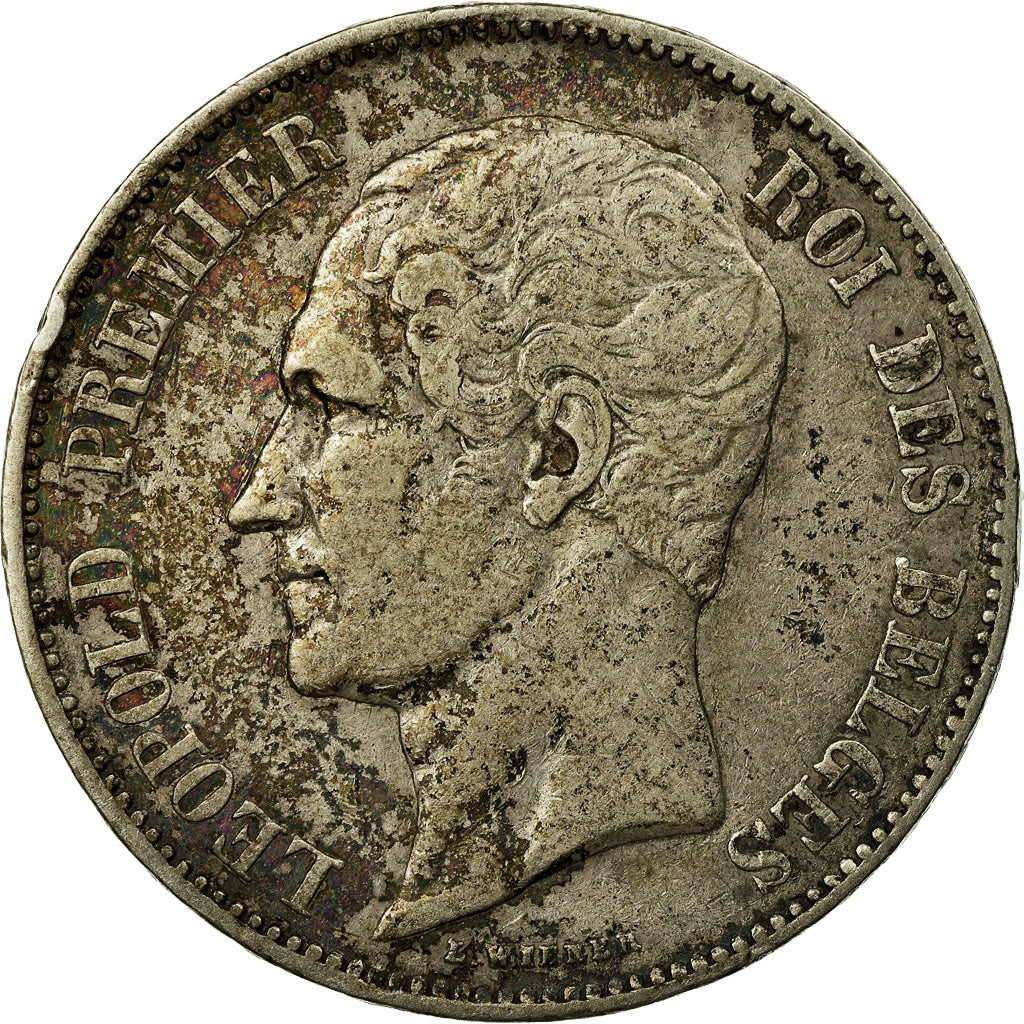 Munten, België, Leopold I, 5 Francs, 5 Frank, 1851, FR+, Zilver, KM:17
