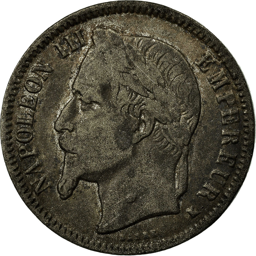 Coin, France, Napoleon III, Franc, 1867, Bordeaux, F(12-15)
