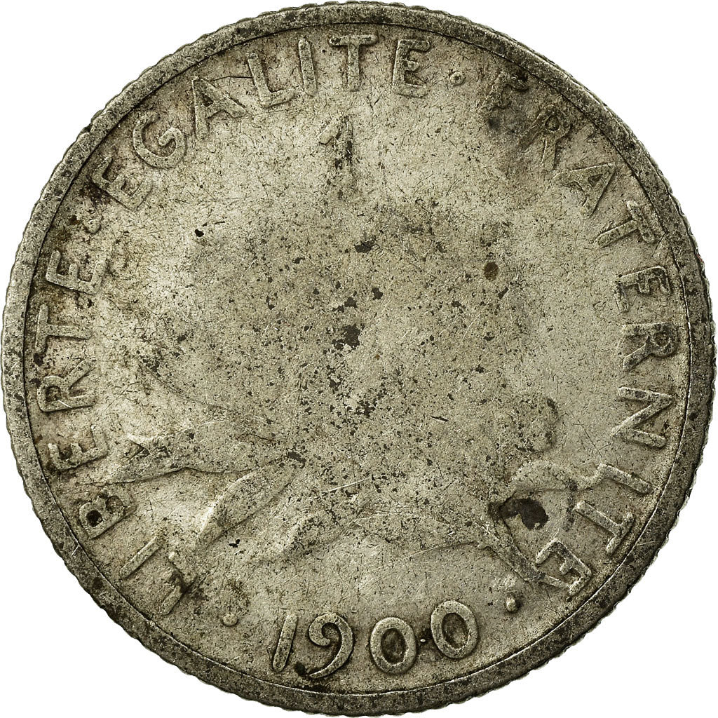 Coin, France, Semeuse, Franc, 1900, Paris, VG(8-10), Silver, KM:844.1