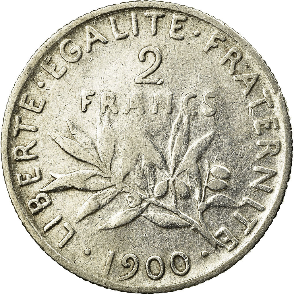 Coin, France, Semeuse, 2 Francs, 1900, Paris, VF(30-35), Silver, KM:845.1