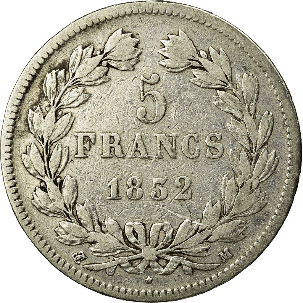 Munten, Frankrijk, Louis-Philippe, 5 Francs, 1832, Toulouse, FR, Zilver