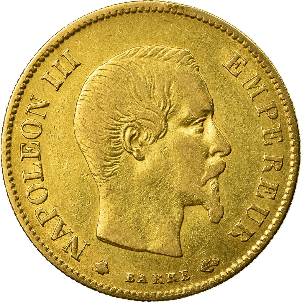 Coin, France, Napoleon III, 10 Francs, 1860, Strasbourg, VF(30-35), Gold