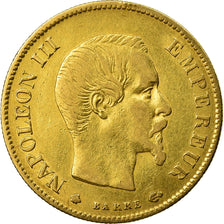 Coin, France, Napoleon III, 10 Francs, 1860, Strasbourg, VF(30-35), Gold