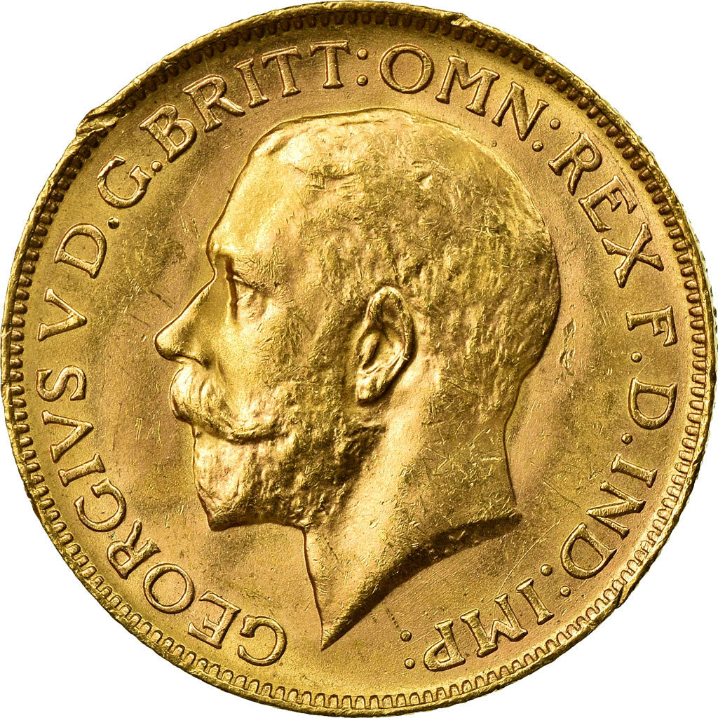Moeda, Austrália, George V, Sovereign, 1918, Perth, AU(50-53), Dourado, KM:29