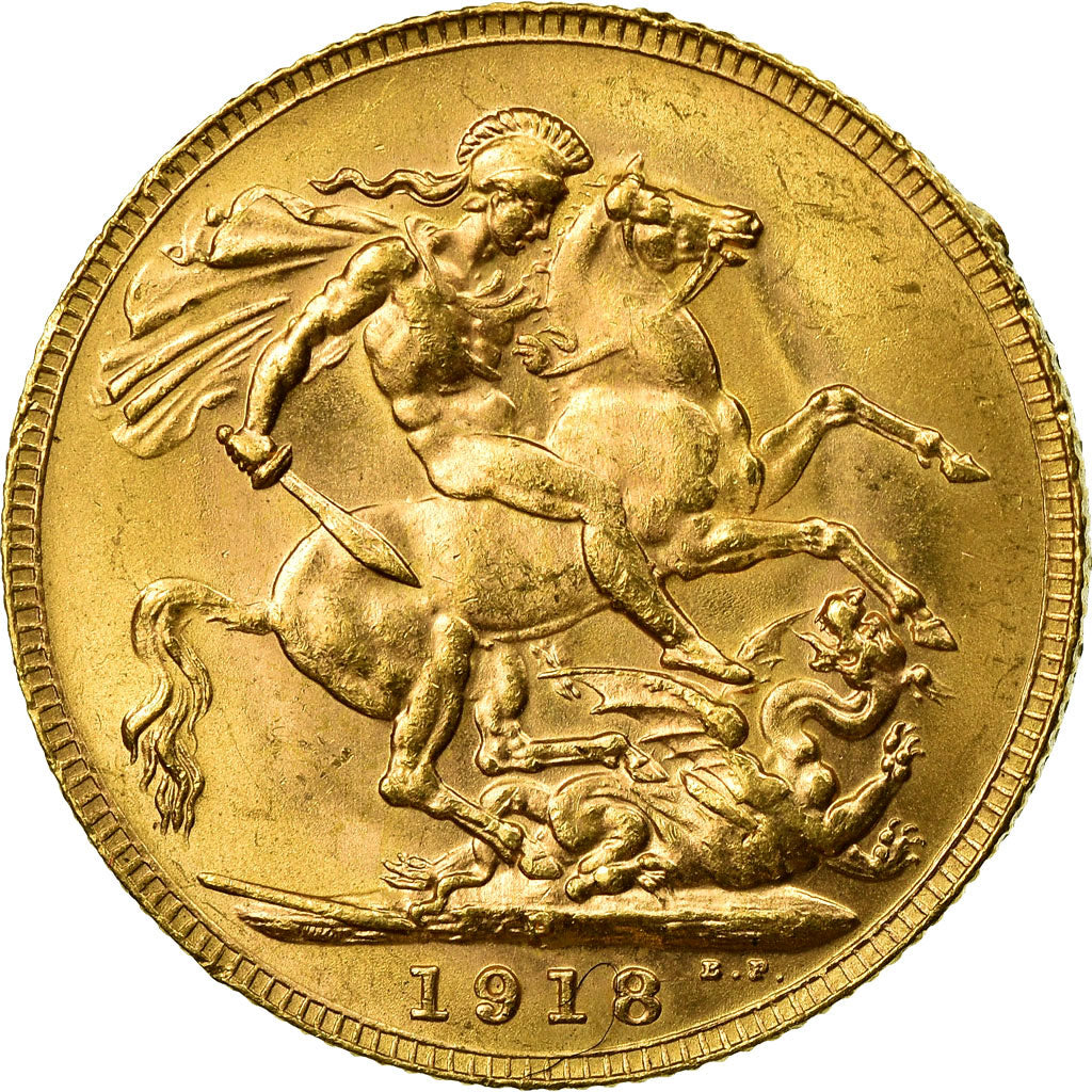 Moeda, Austrália, George V, Sovereign, 1918, Perth, AU(50-53), Dourado, KM:29